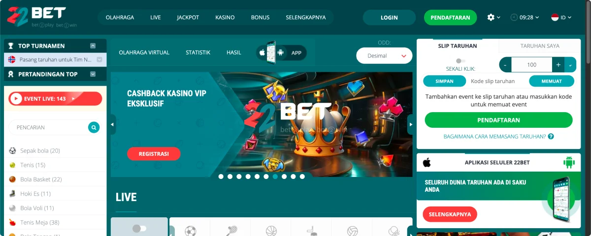 22Bet Platform Taruhan